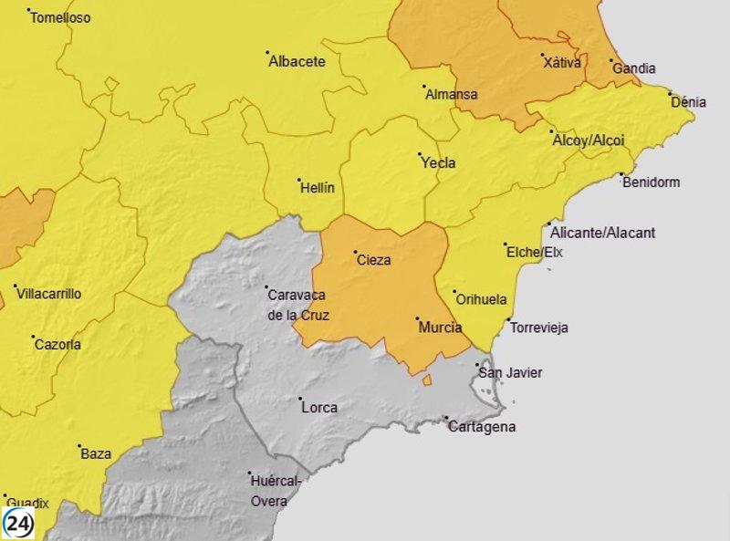 La Vega del Segura enfrenta alerta naranja por calor extremo de hasta 40 grados este lunes.