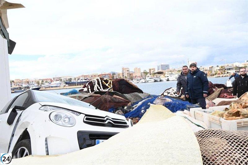 López Miras subraya la importancia de que no se reporten heridos tras el fenómeno meteorológico en Mazarrón.