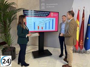 El Ayuntamiento de Murcia destina 1,3 millones para cuidar los 90 colegios de las pedanías.