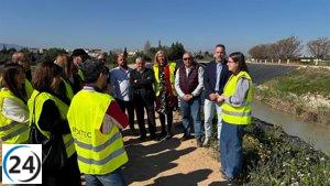Expertos europeos del proyecto GREENME 5 exploran el modelo de restauración fluvial en el Meandro del Vivillo, Murcia.